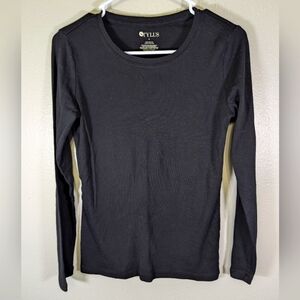 Stylus women's black long sleeve tshirt size M